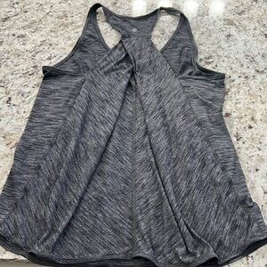 Lululemon Dark Heather Gray folded racer back tank